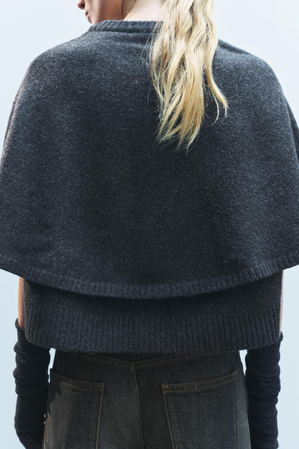 KNIT CAPE JACKET - Zara фото 3