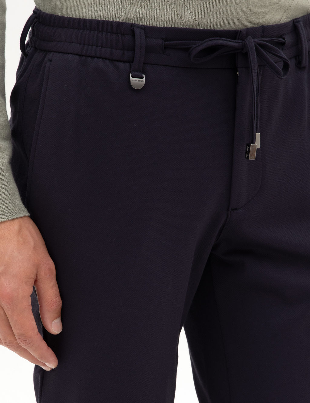 Lacivert Beli Lastikli Kordonlu Klasik Jogger Pantolon