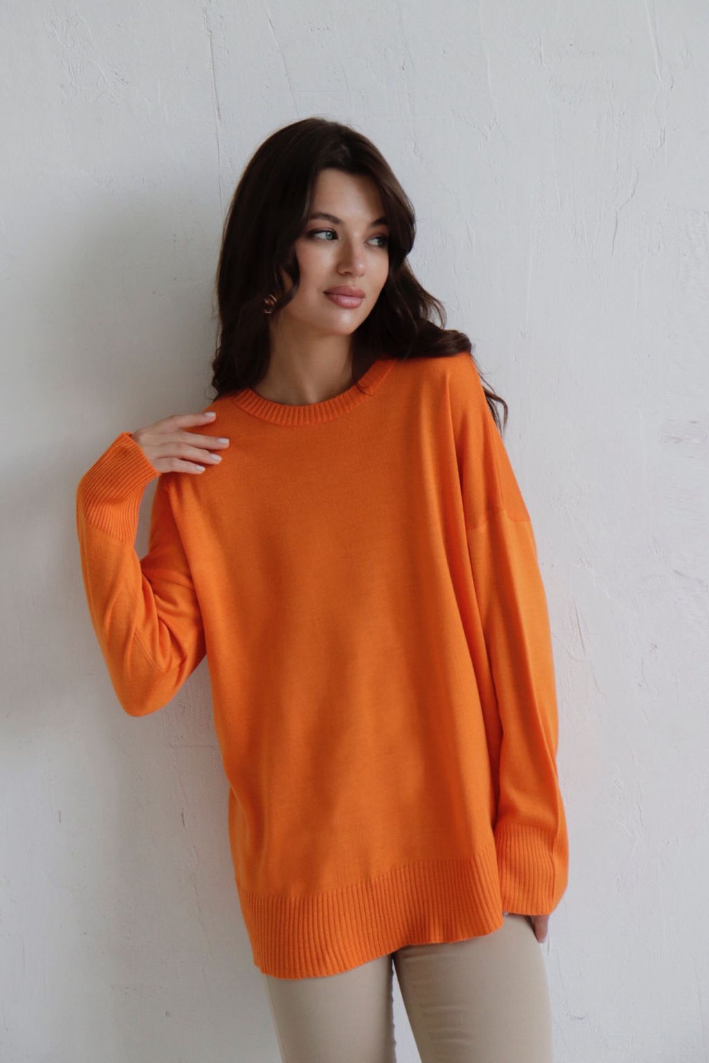 10206 Удлинённый джемпер оранжевый - Martichelli фото 4