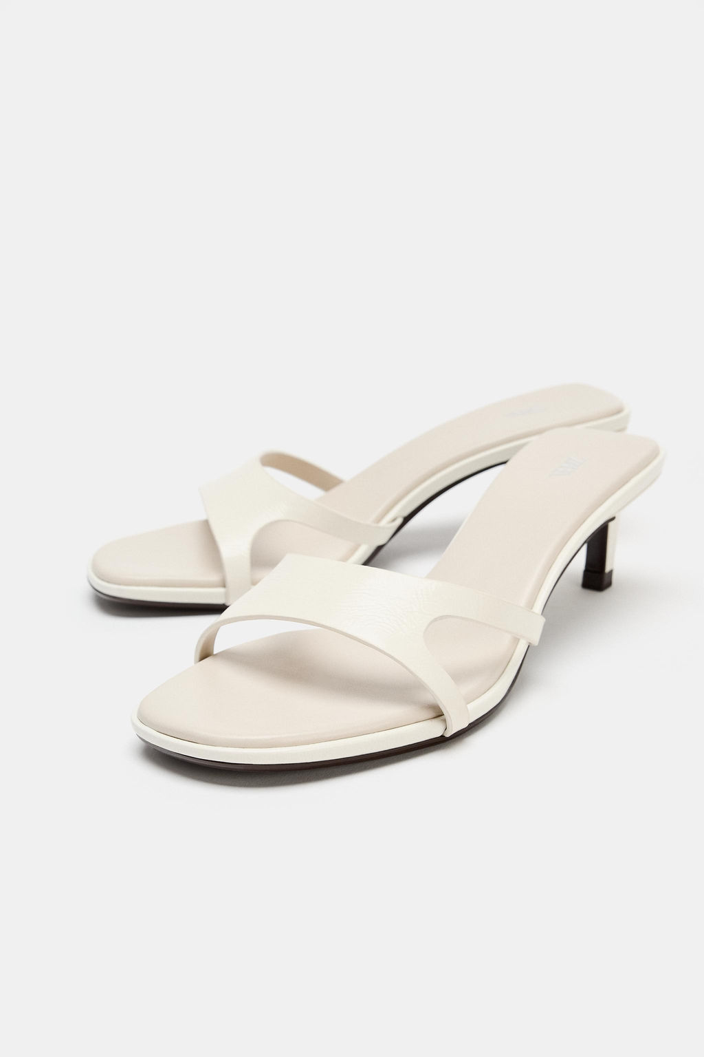 SANDALIA KITTEN PIEL / Blanco Crudo - Zara фото 4