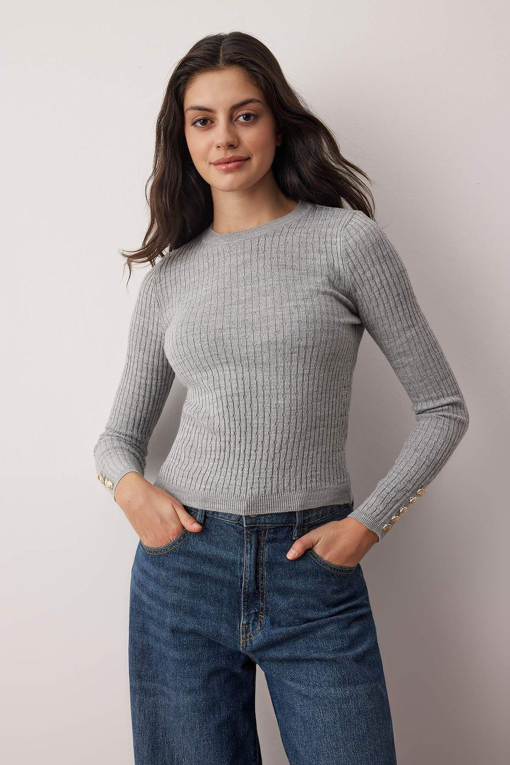 Siyah-Tas Bisiklet Yaka Sac Orgu Ikili Paket Triko Kazak TWOAW26KZ00188 - Trendyolmilla фото 16