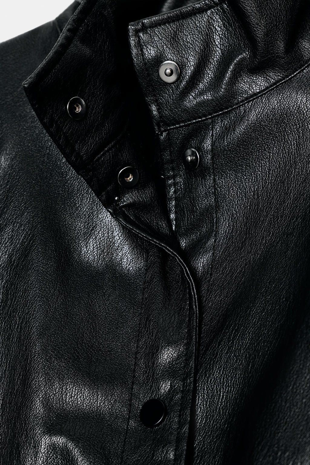 QUILTED LEATHER EFFECT BOMBER JACKET - Zara фото 10