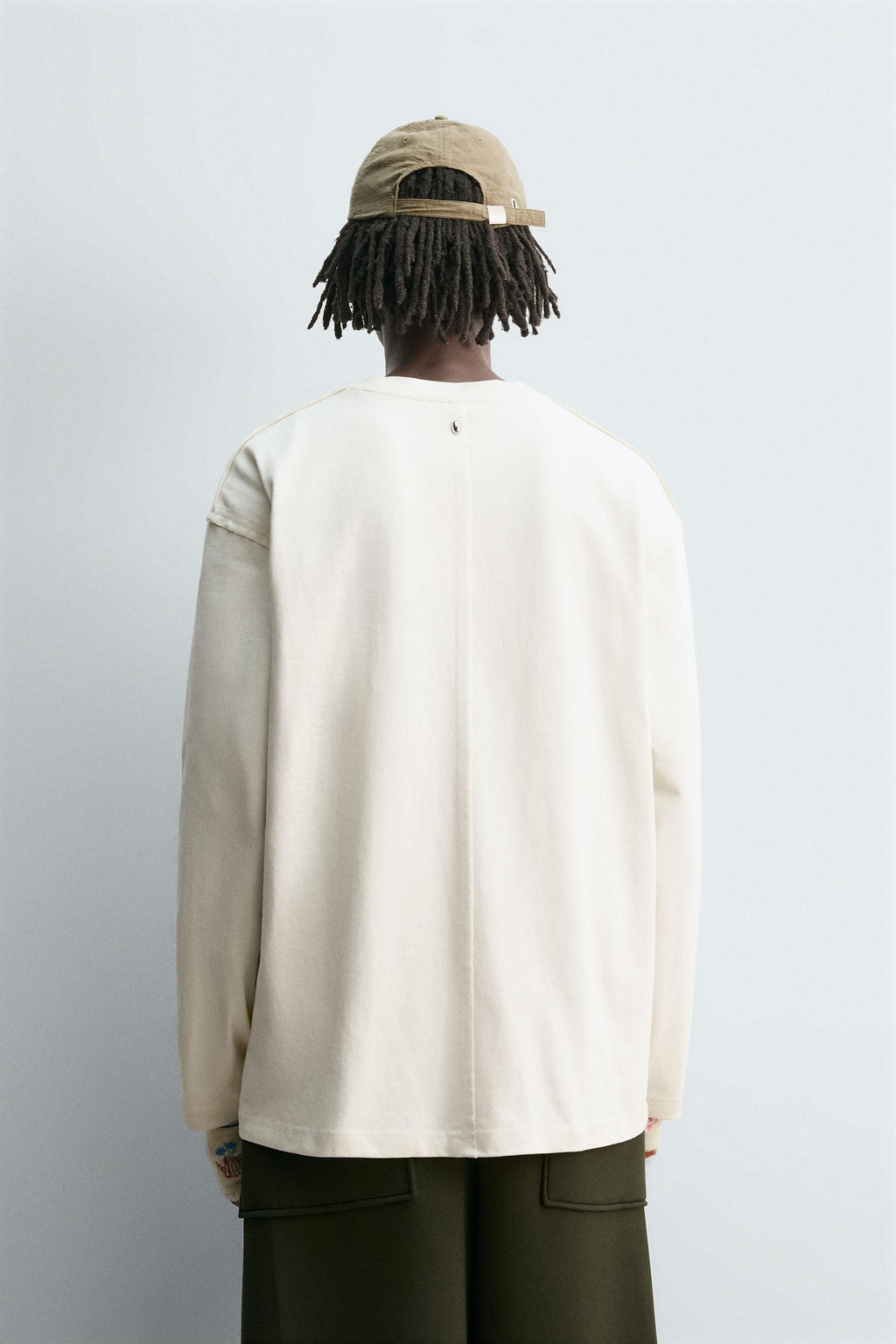 HEAVYWEIGHT LONG SLEEVE T-SHIRT WITH STUD - Zara фото 3