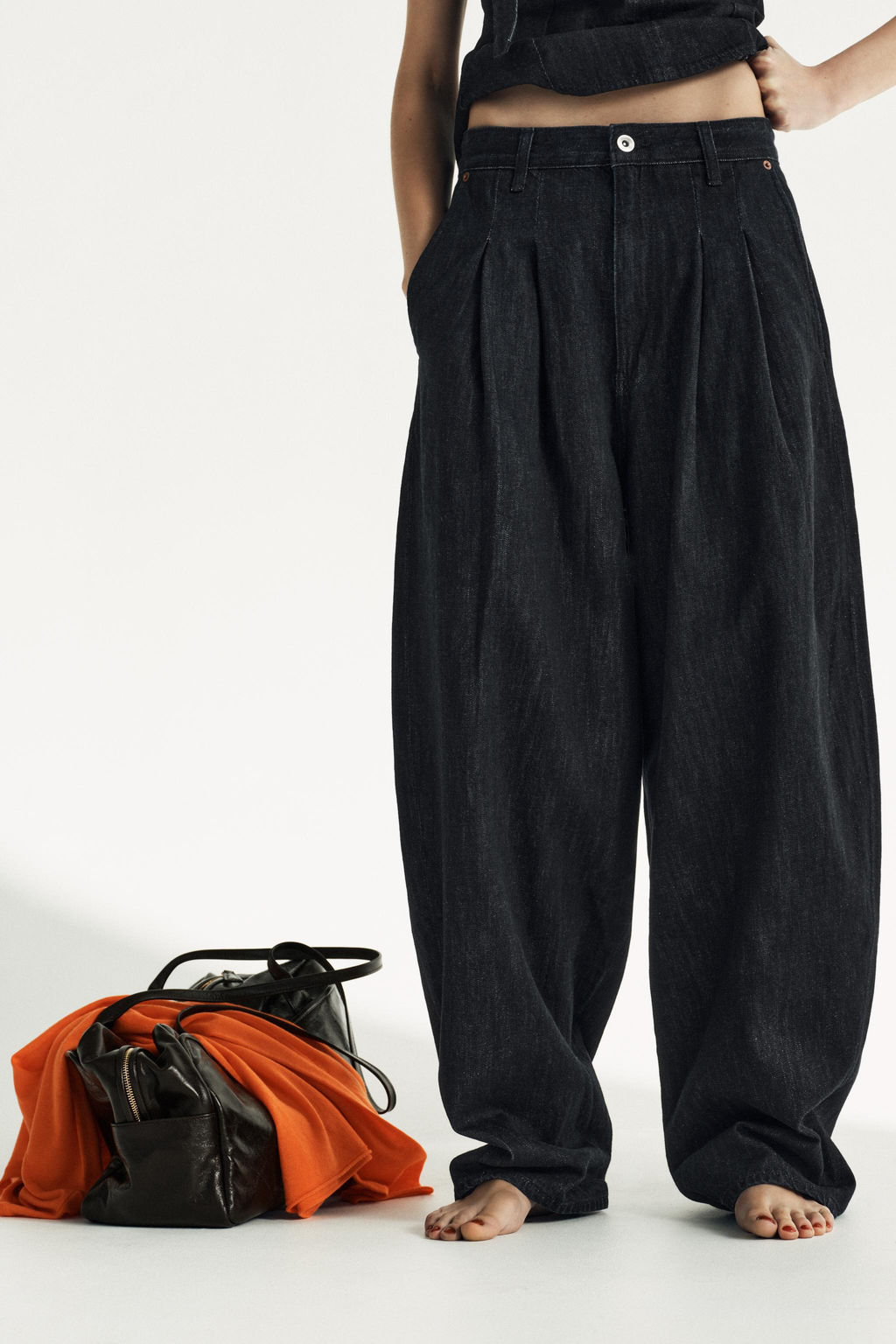 TRF MID-WAIST BAGGY JEANS - Zara фото 10