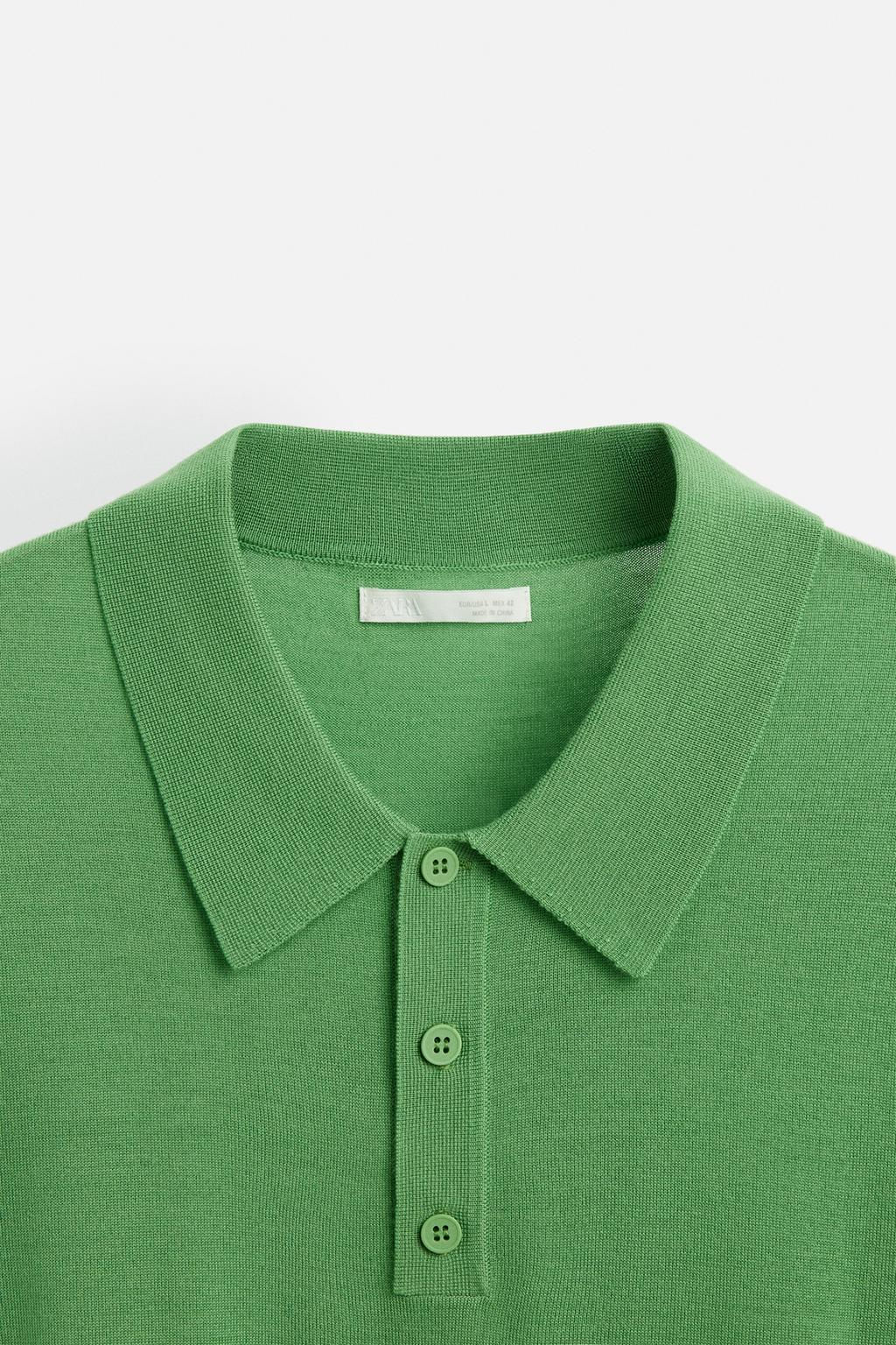 100% WOOL KNIT POLO SHIRT - Zara фото 8