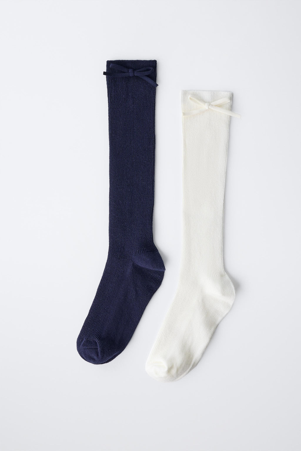 TWO-PACK OF KNEE-HIGH SOCKS WITH BOW - Zara фото 3