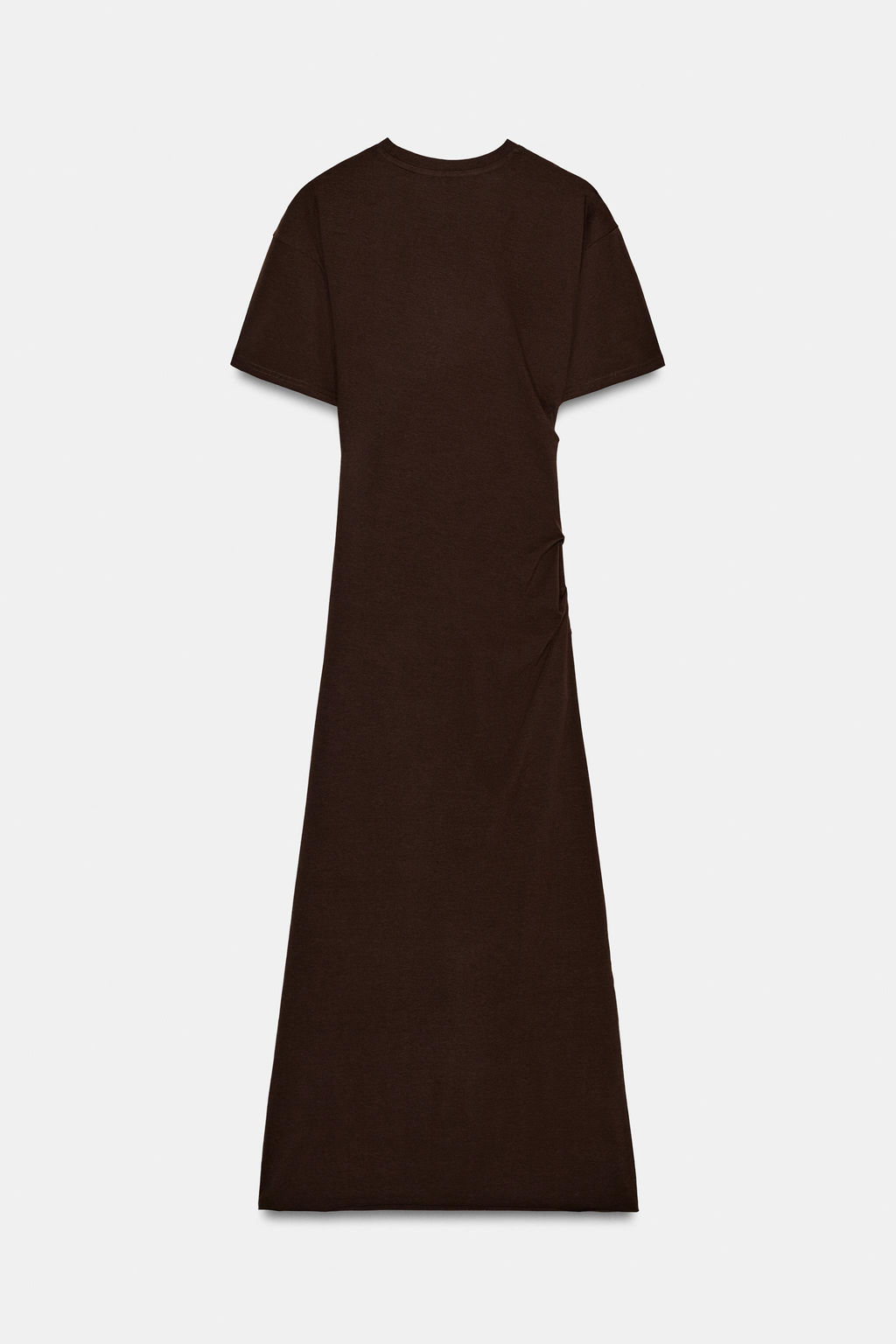 VESTIDO LARGO DRAPEADO / Marr?n - Zara фото 8