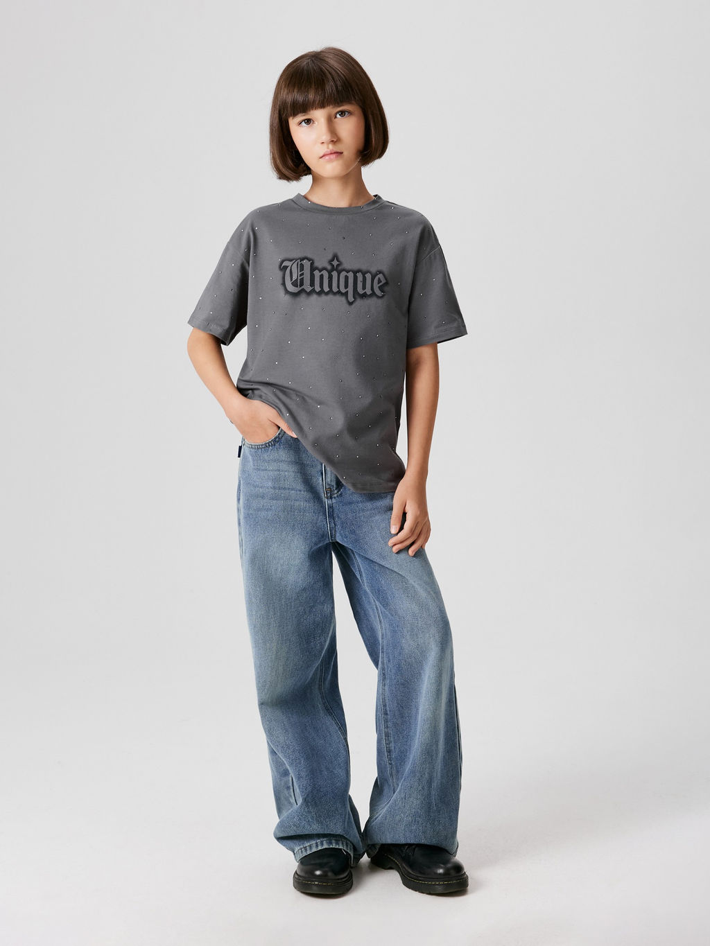 ACOOLA / Футболка детская для девочек Kampala1 графитовый фото 5