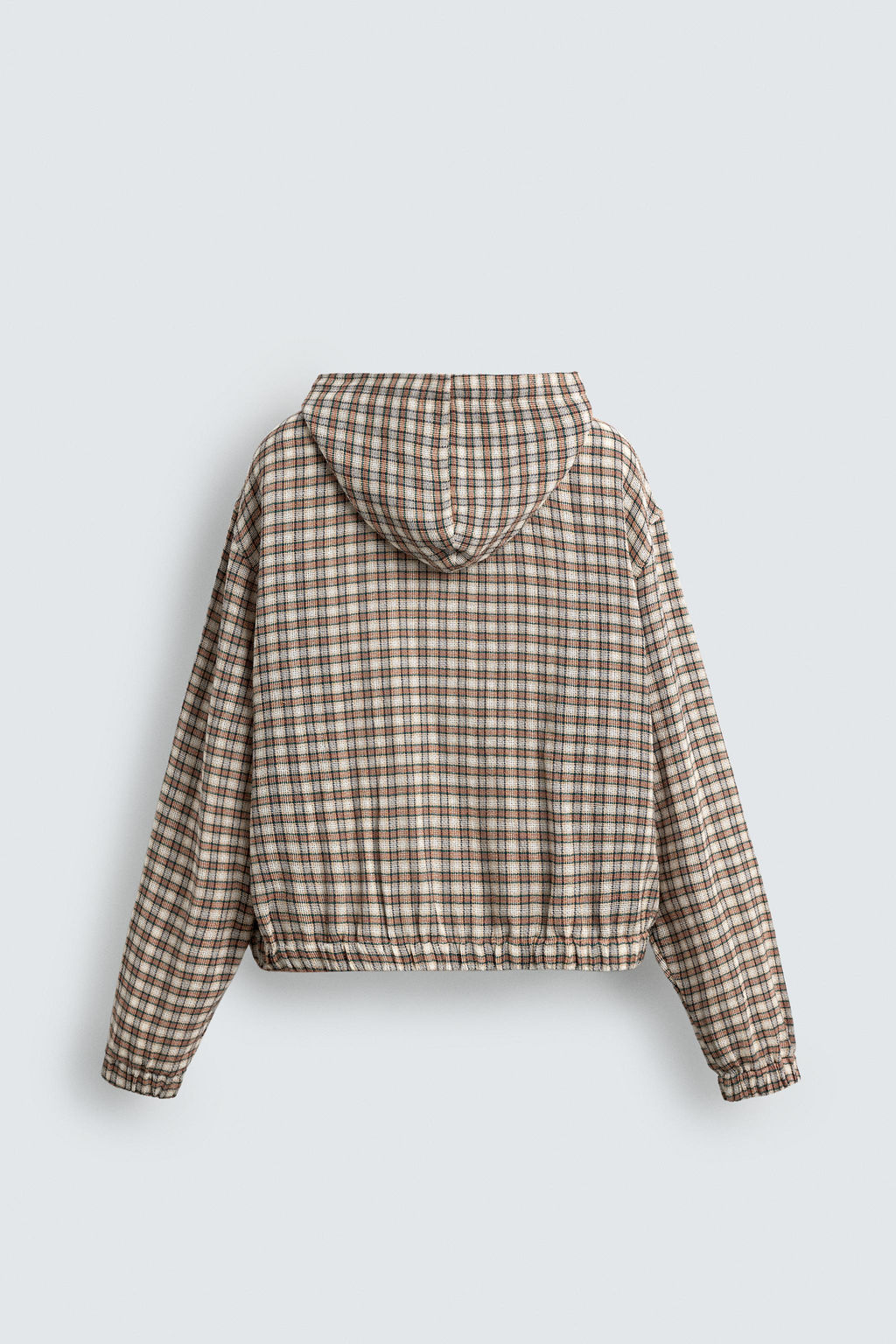 HOODED CHECK OVERSHIRT