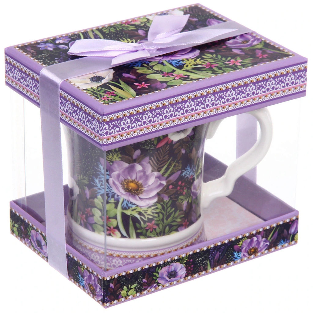 Кружка керамическая 280мл "Цветочный сад" в подарочной коробке