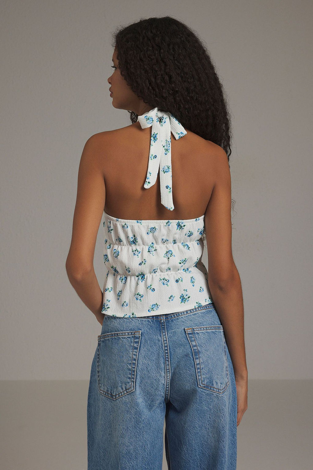 Trendyolmilla Siyah V Yaka Baglama Detayl? Orme Bluz TWOSS25BZ00227 фото 8