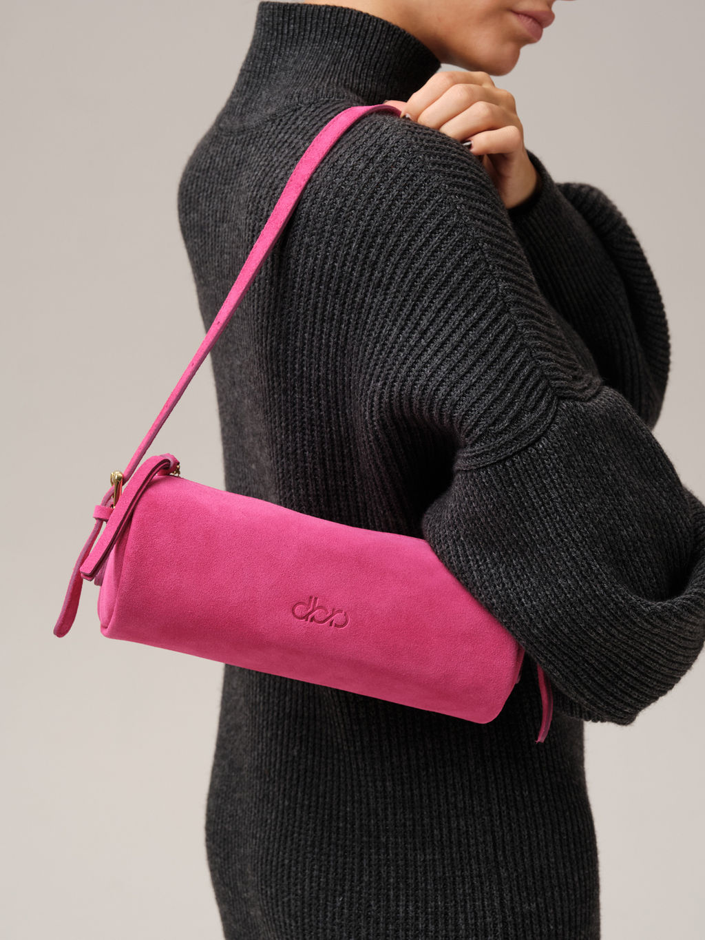 Замшевая сумка Tube DBR 31343 розовый тюльпан фото 3