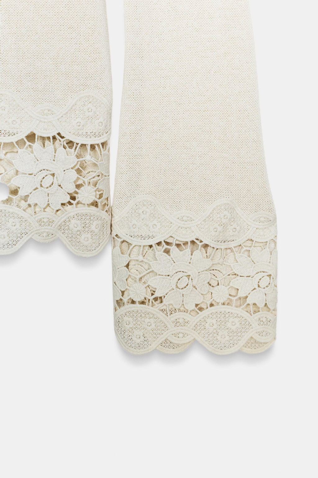 GUIPURE COMBINATION T-SHIRT - Zara фото 23