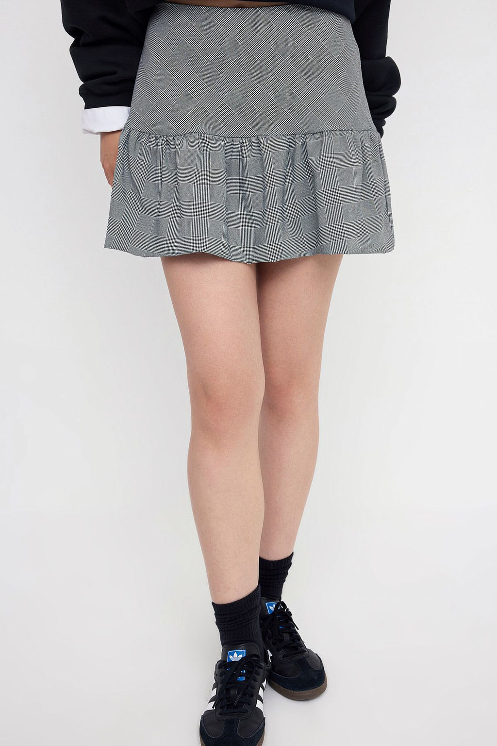 Teen Gri Ekoseli Balon Kal?p Sort Etek Sort & Bermuda TWOAW26SR00013 - Trendyolmilla фото 3