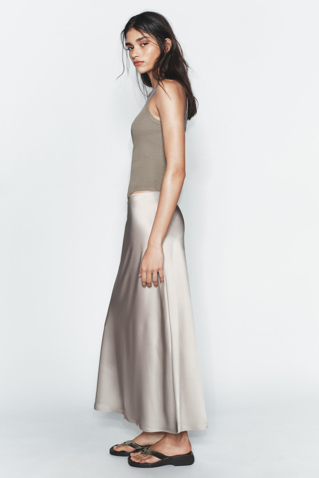 SATIN MIDI SKIRT - Zara фото 10