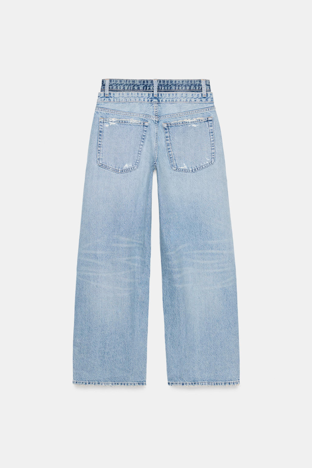 TRF STRAIGHT JEANS WITH DOUBLE WAISTBAND - Zara фото 17
