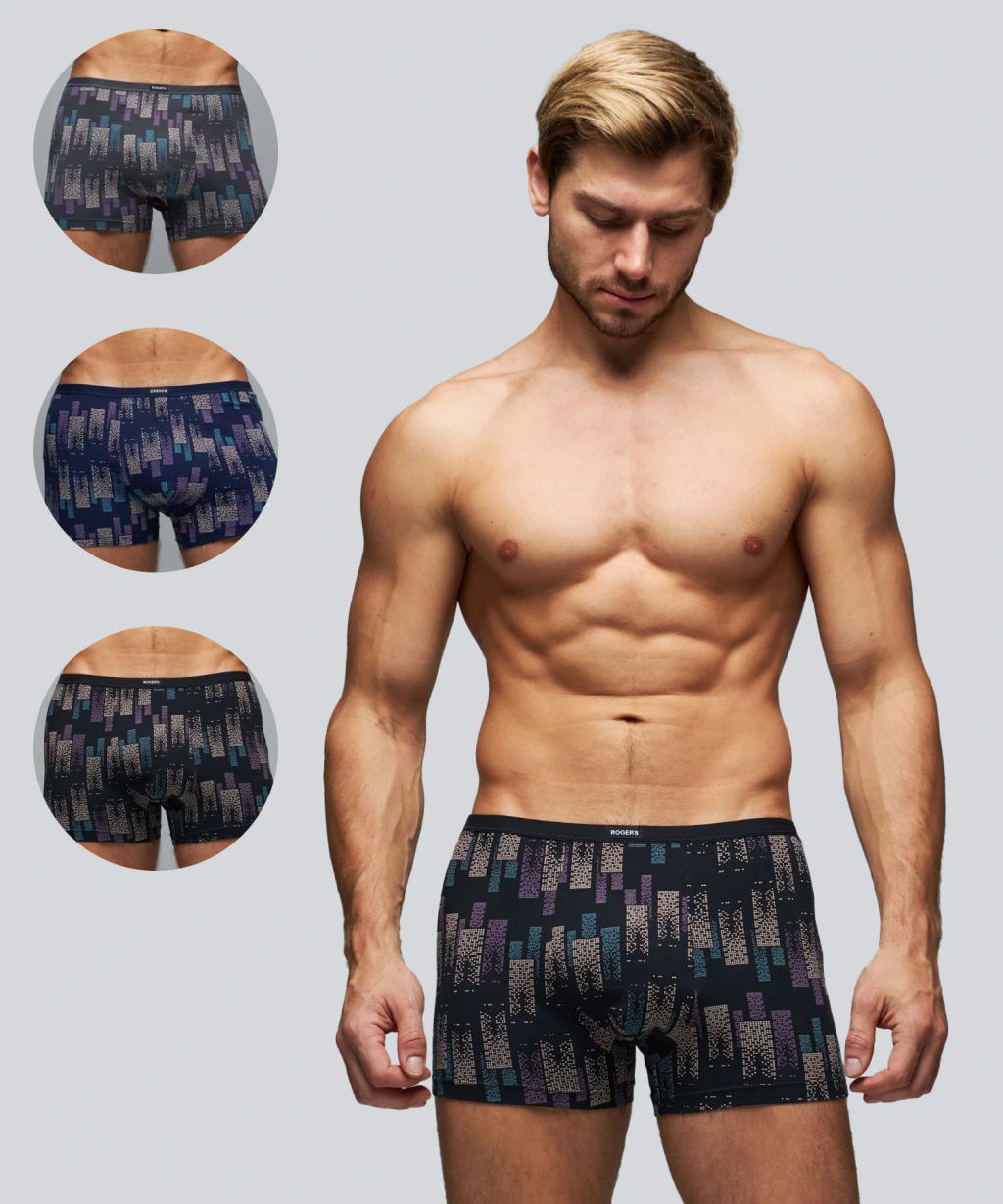 Трусы мужские боксеры Rogers 80454 хлопок, эластан размеры M, L, XL, 2XL  фото 2