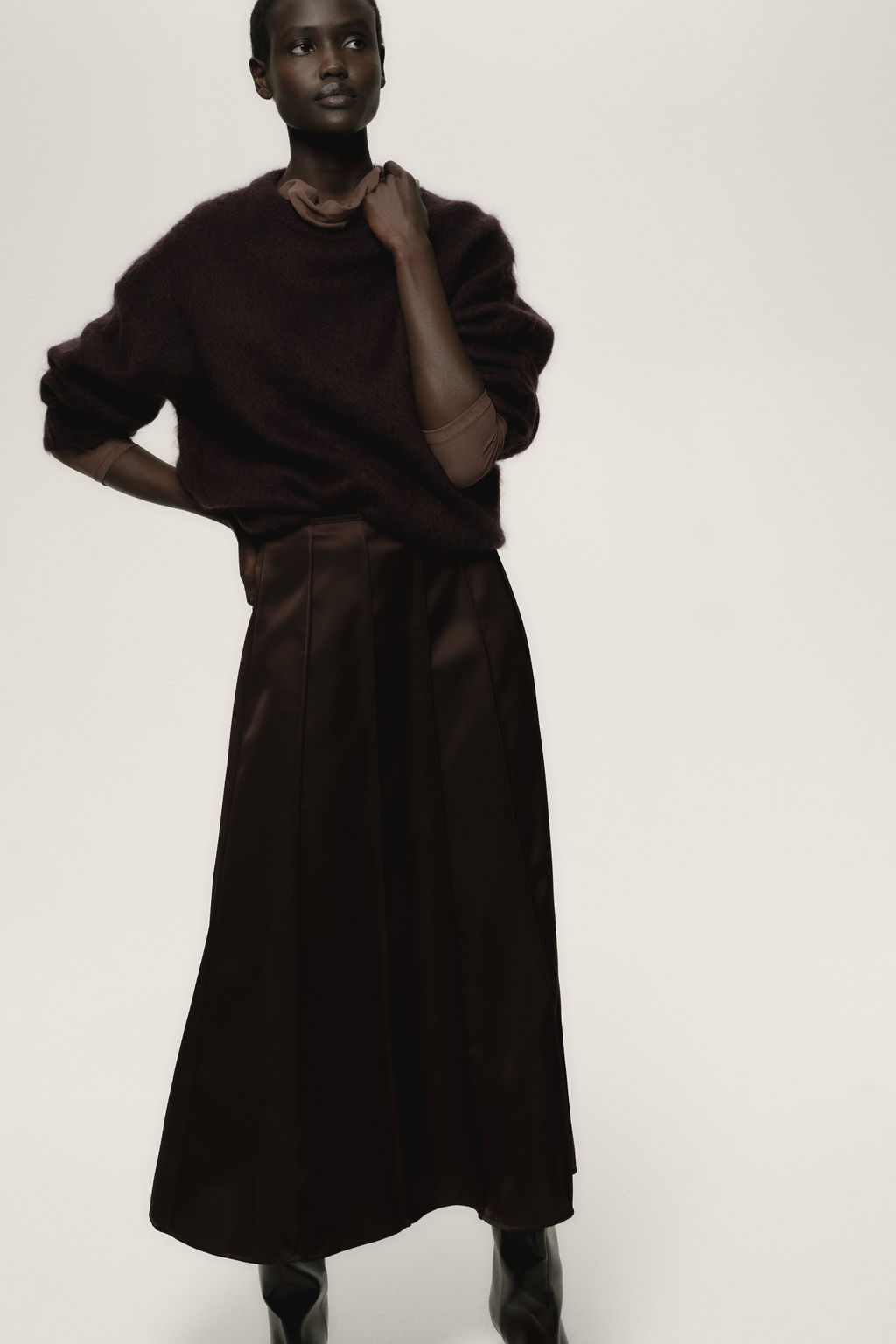 Falda evas? de sat?n - H&m фото 2