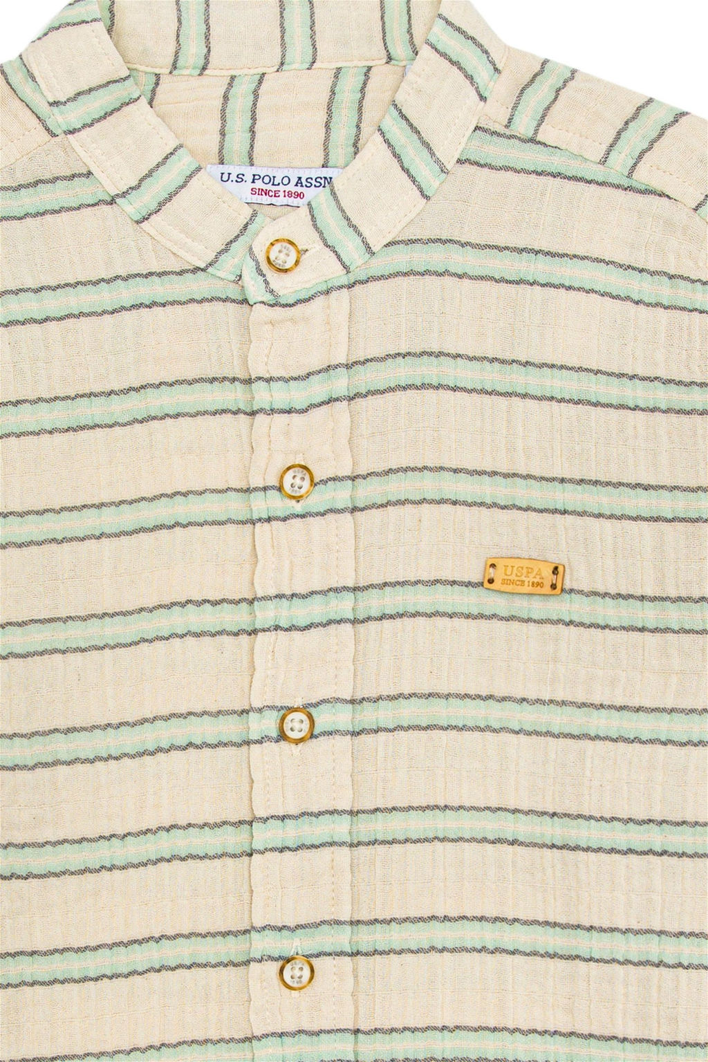 Рубашка цвета морской волны с длинным рукавом для мальчика - U.s. polo assn фото 10