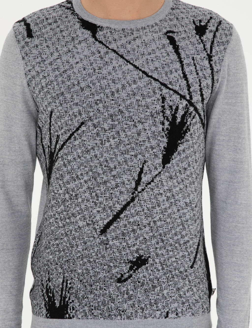 Светло-серый зауженный свитер - Cacharel фото 6