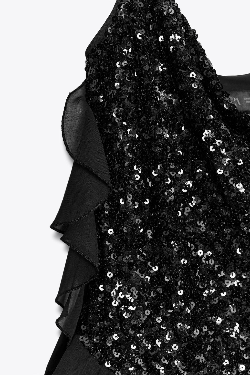 SEQUINNED RUFFLE MINI DRESS - Zara фото 8