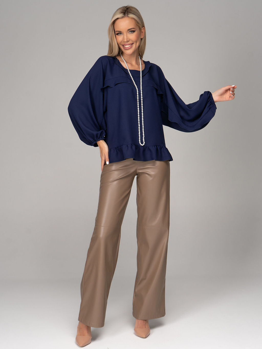 Блузка Бохо (синий) - Эльза фото 4