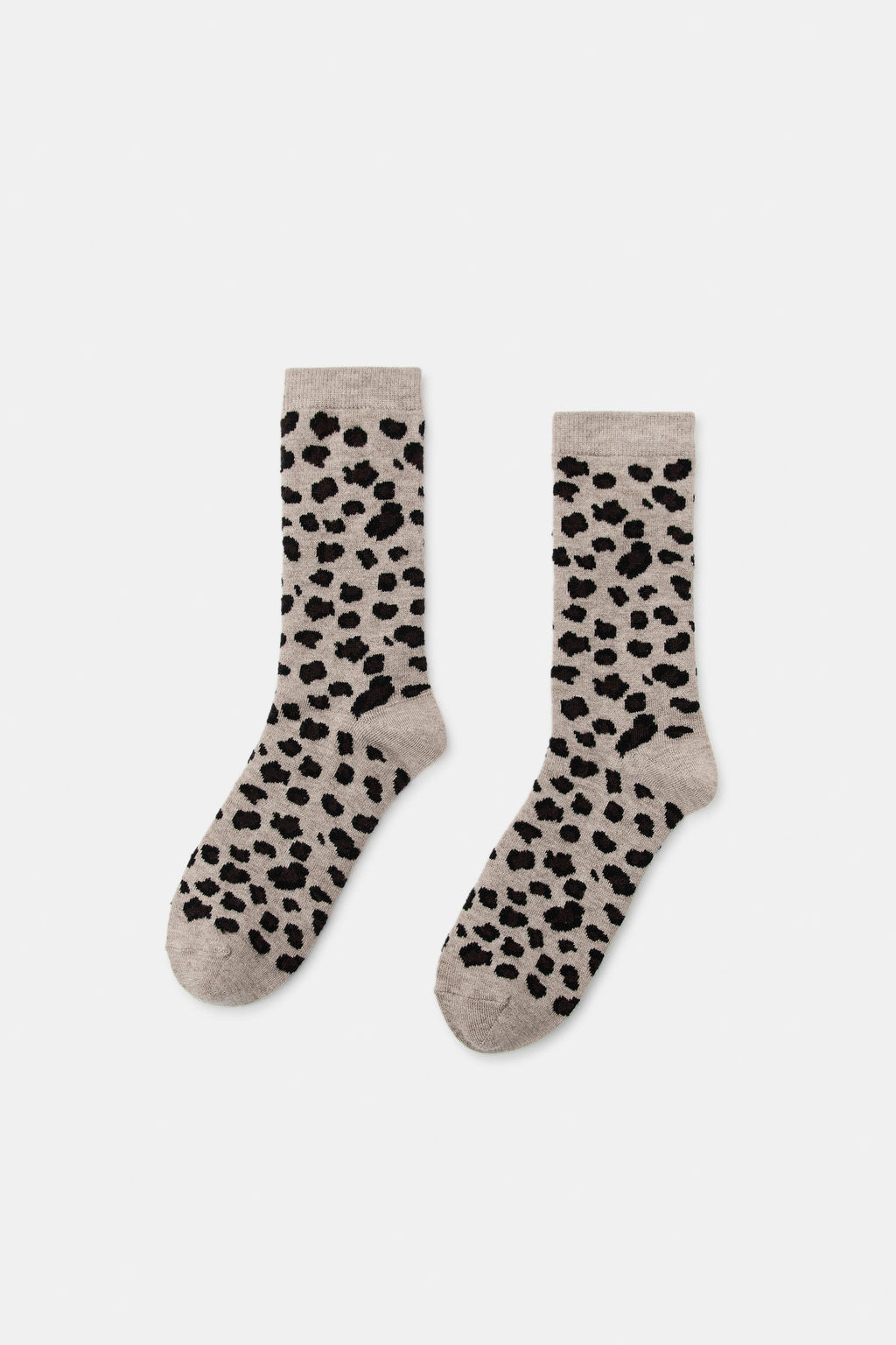 CALCETINES JACQUARD ESTAMPADO ANIMAL / Leopardo