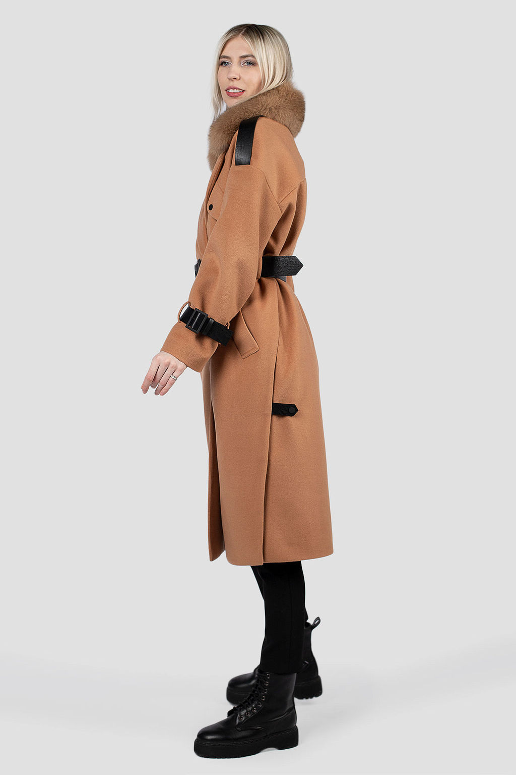 Мех натуральный (песец) Пальто утепленное Термофинн 100 г - El podio фото 4