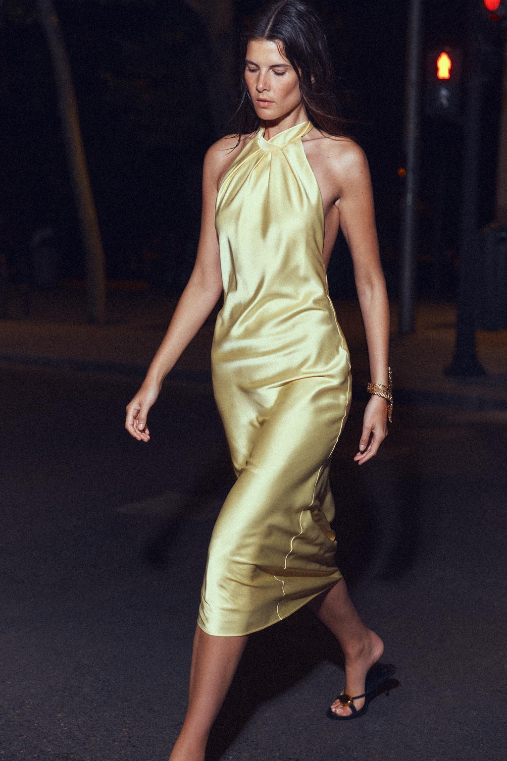 HALTER MIDI DRESS