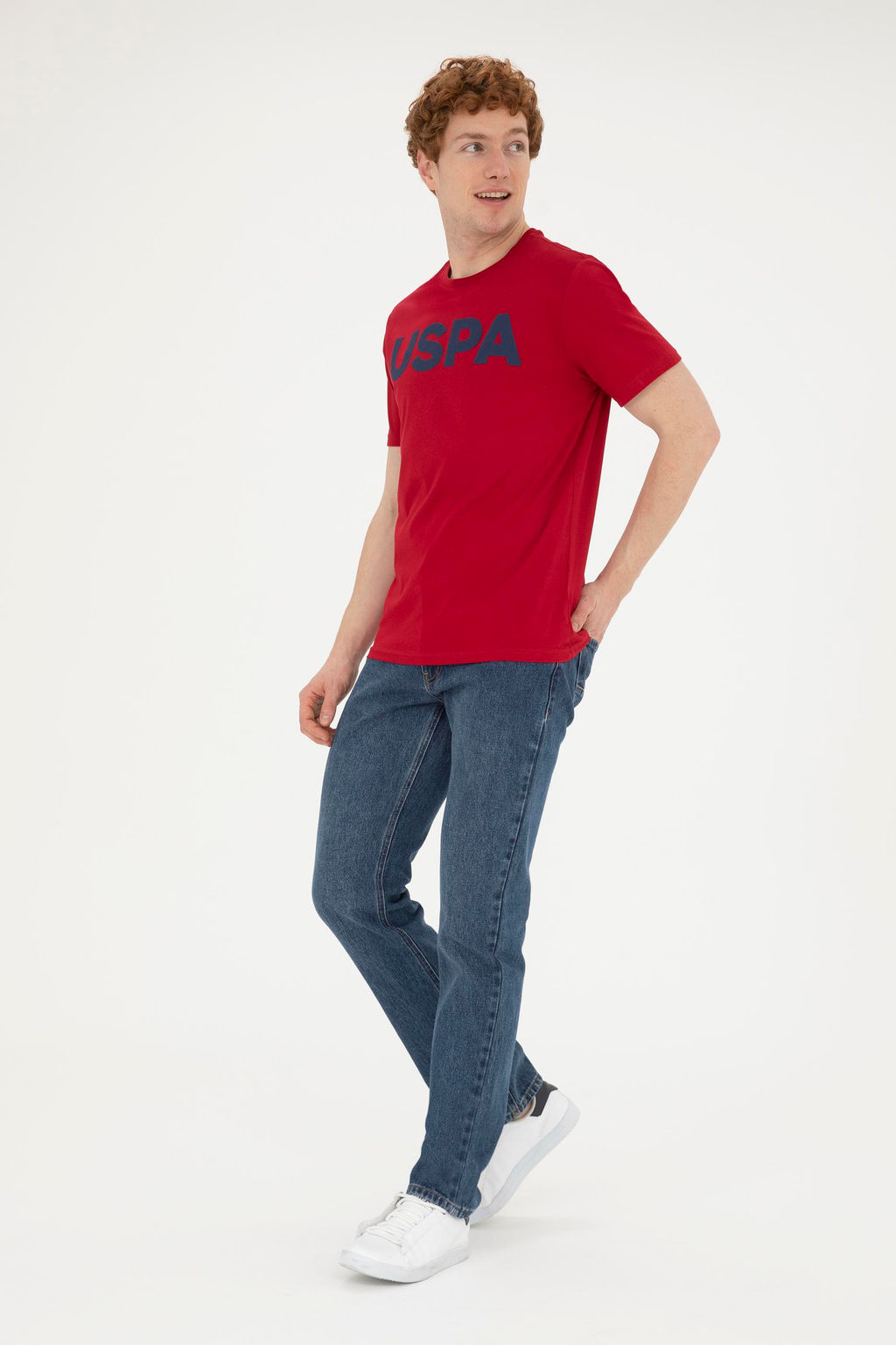 Мужская бордово-красная базовая футболка - U.s. polo assn фото 4