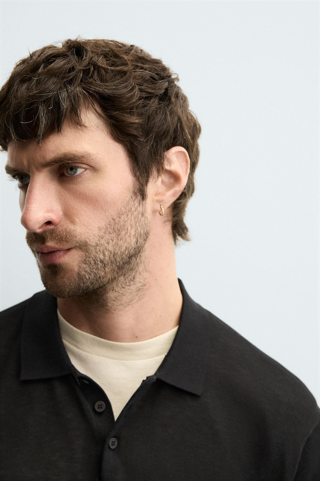 KNIT COTTON-SILK POLO SHIRT - Zara фото 6