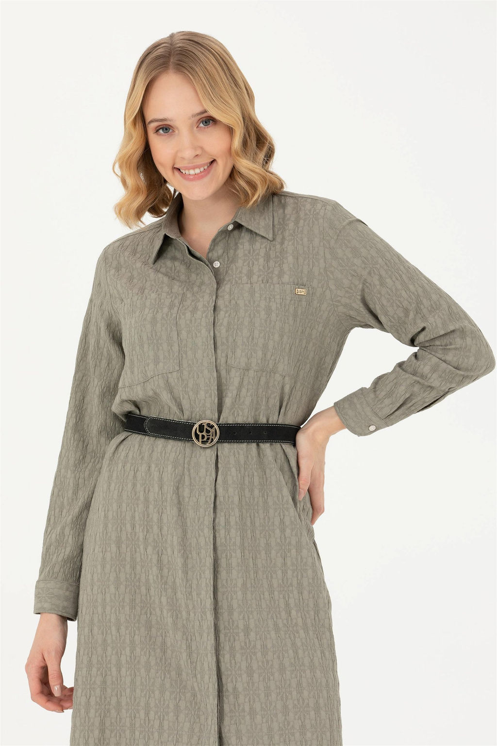 Женское мятное тканое платье - U.s. polo assn фото 9