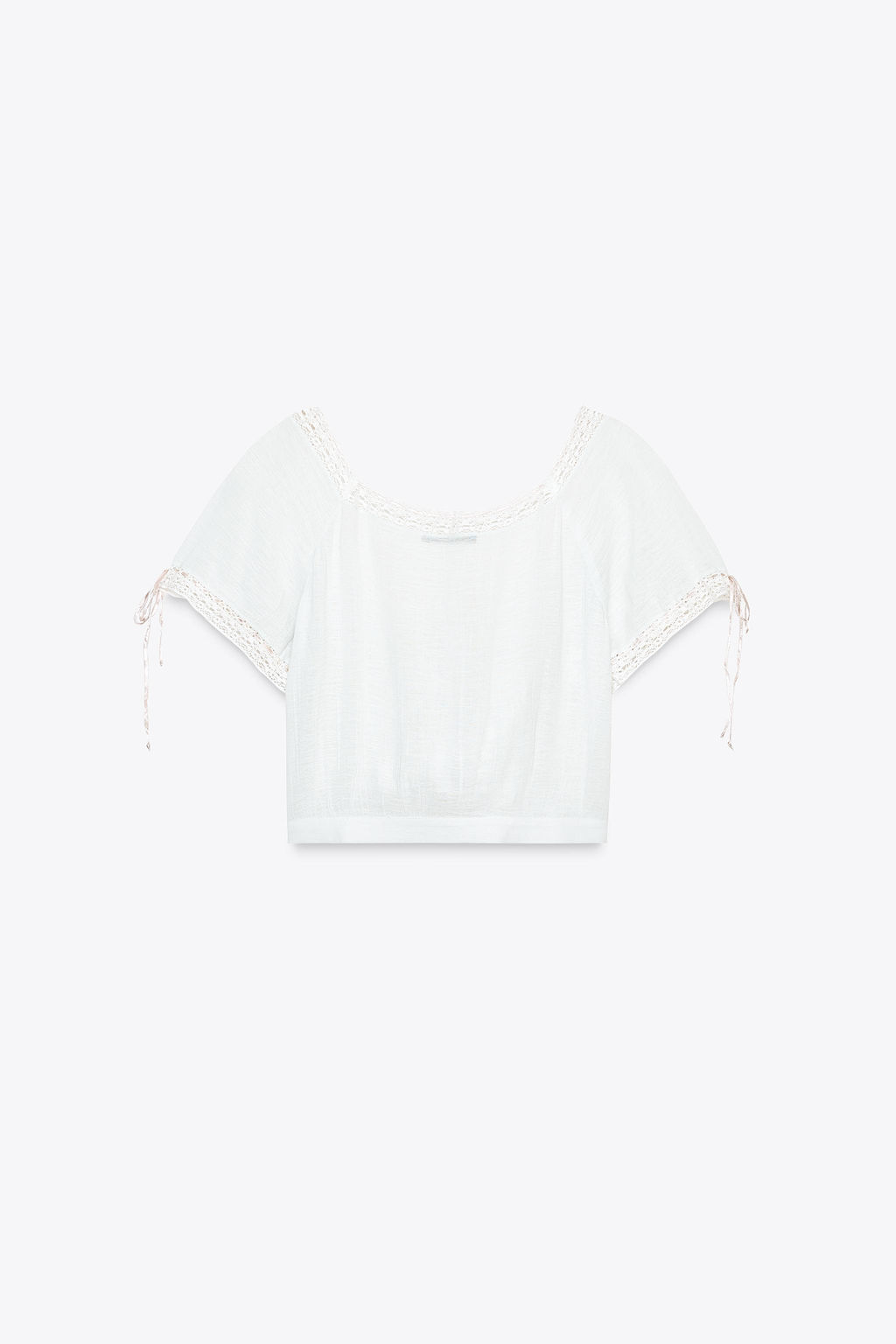 EMBROIDERED CHIFFON CROP TOP - Zara фото 4
