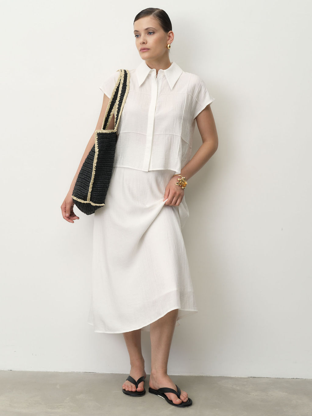 Юбка из вискозы 8011946 белая