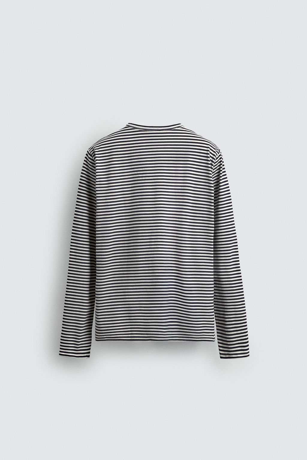 CAMISETA JACQUARD RAYAS / Crudo / Marino - Zara фото 9