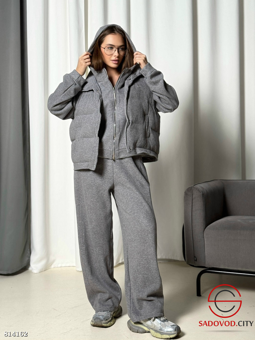 Костюм-тройка женский теплый