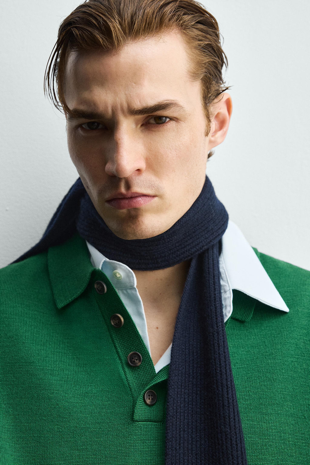 100% WOOL KNIT POLO SHIRT