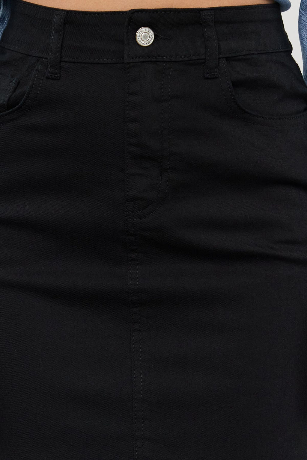 Siyah Gabardin Dokuma Mini Boy Etek TWOSS24ET00243