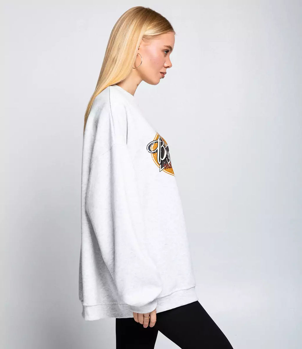 Свитшот #КТ3304, светло-серый меланж - Dommod фото 2