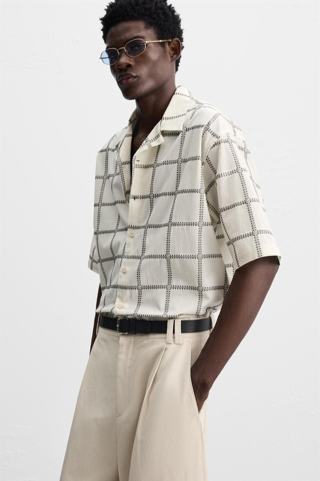 CHECK EMBROIDERED SHIRT - Zara фото 6