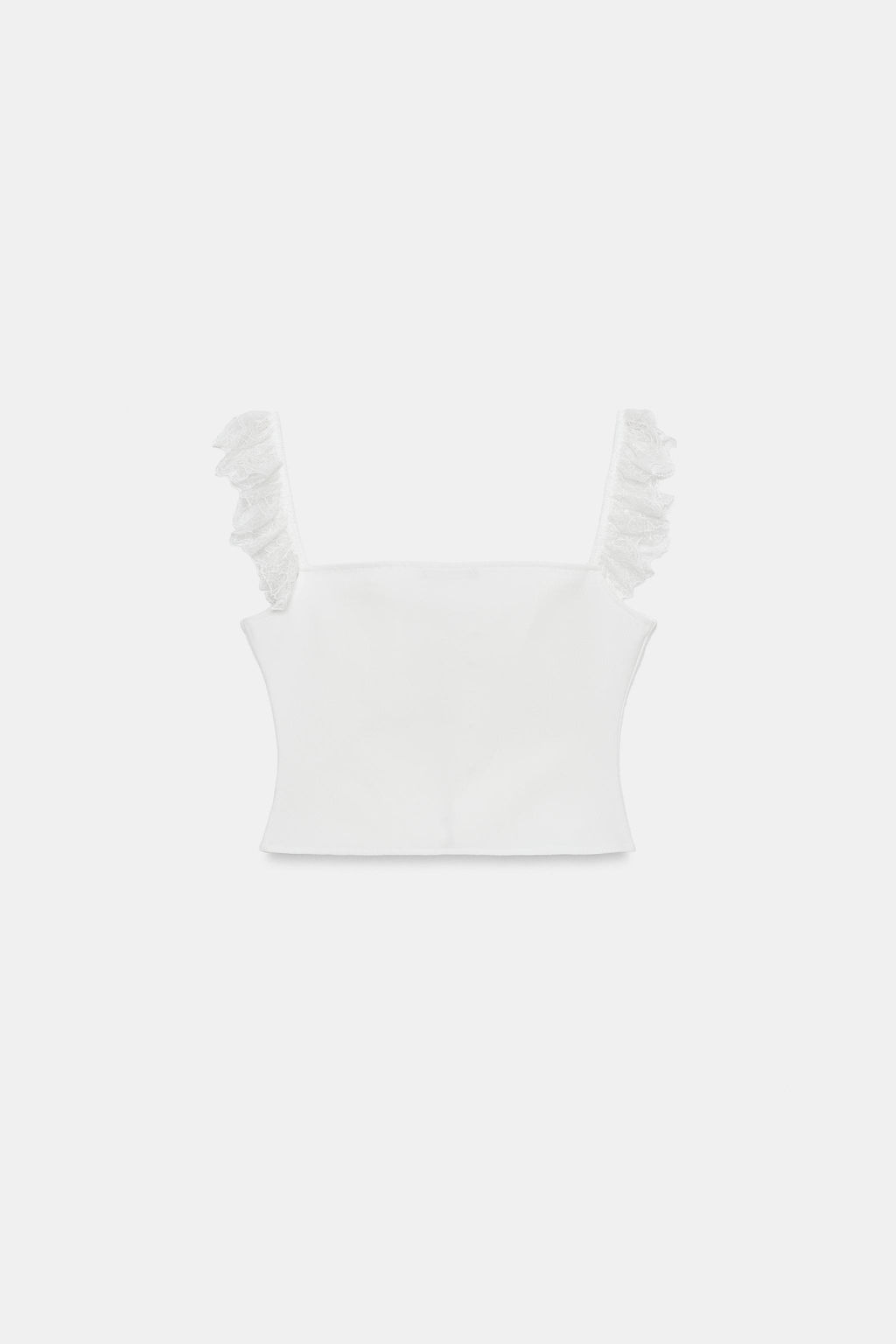 TOP CORSETERO ENCAJE / Blanco