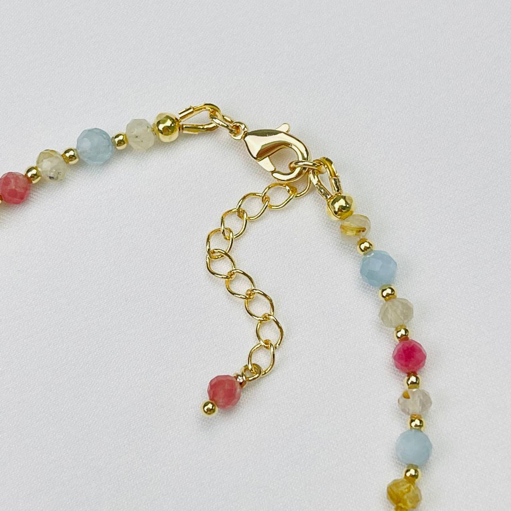 Браслет для Весов из Аквамарина,Рутилового кварца и Родонита - Радуга самоцветов фото 4