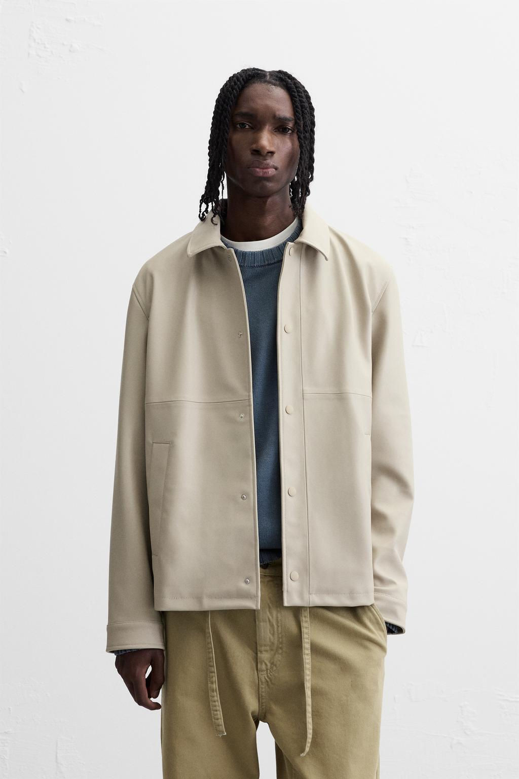 LEATHER EFFECT JACKET - Zara фото 2