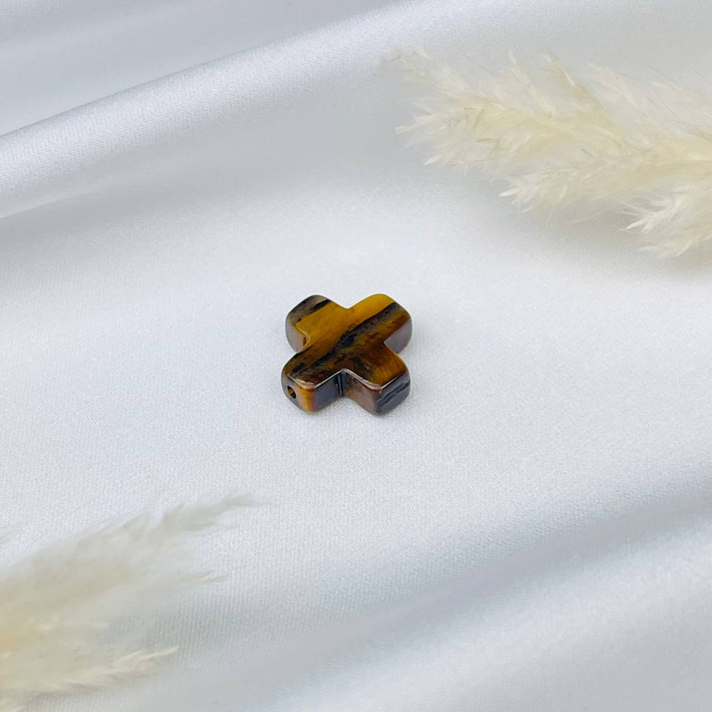 Вставка "Крест" из Тигрового глаза (1 шт)