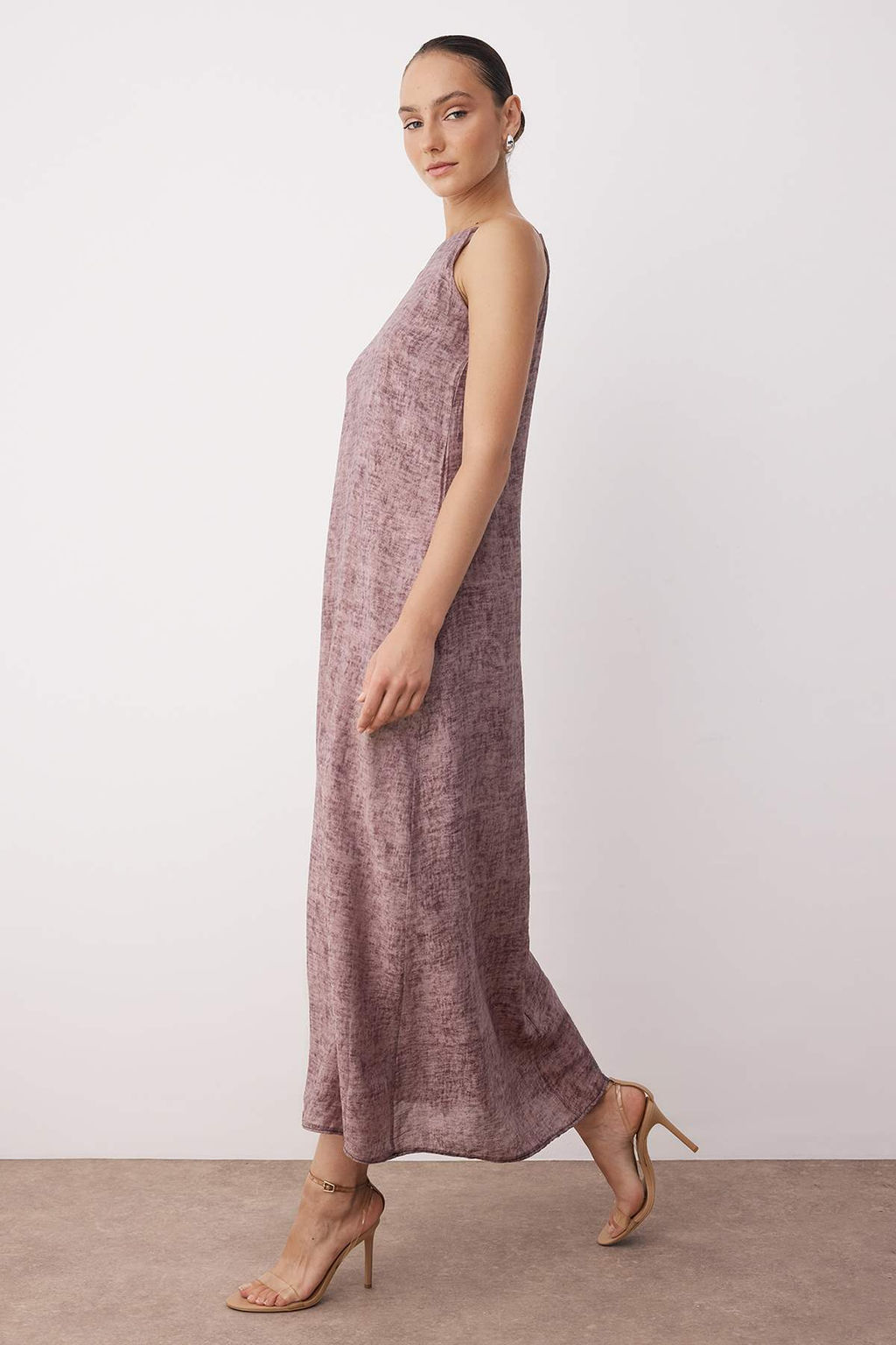 Antrasit Duz Maxi Dokuma Elbise TWOSS25EL00904 - Trendyolmilla фото 8