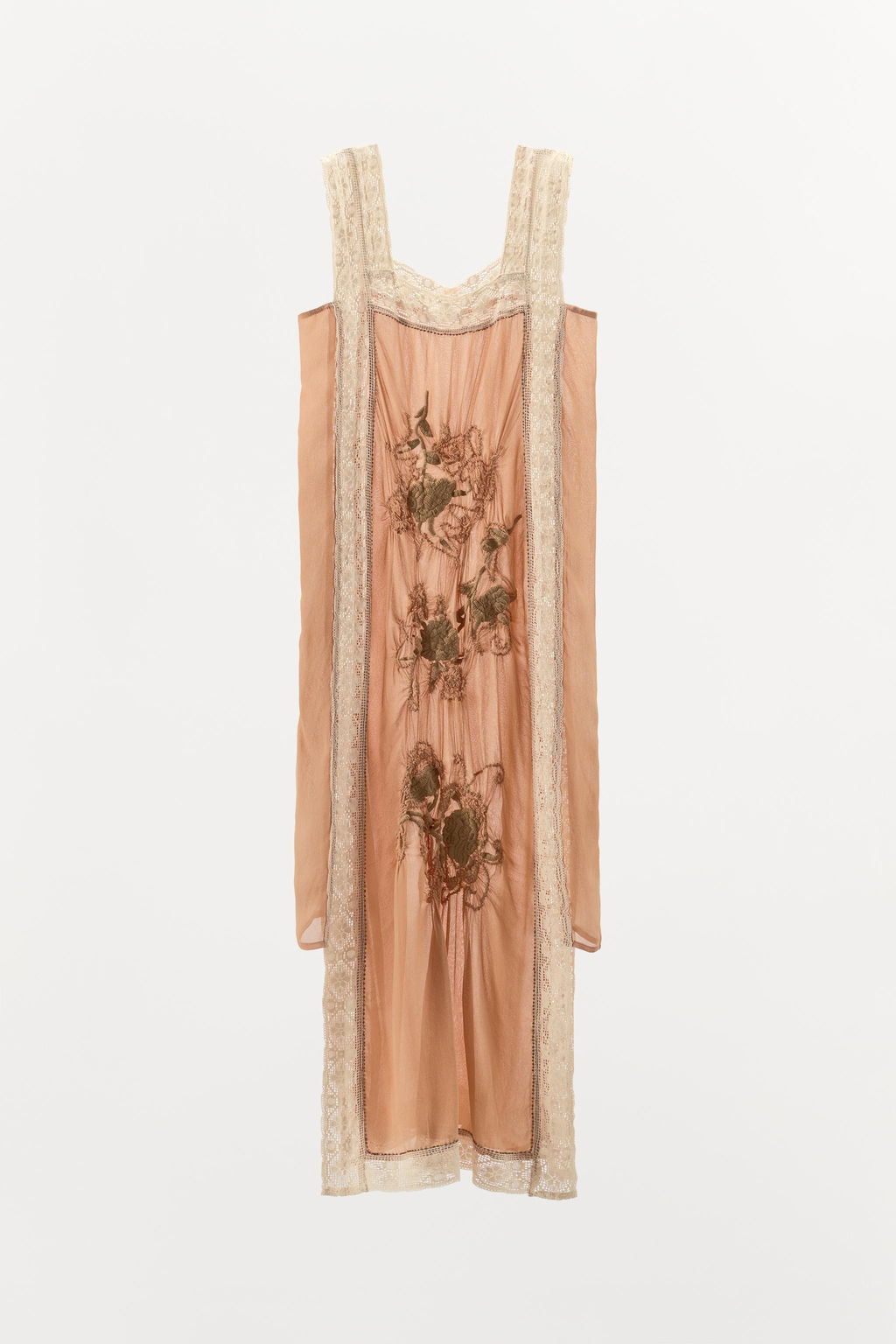 TEXTURED EMBROIDERED LACE DRESS - Zara фото 12