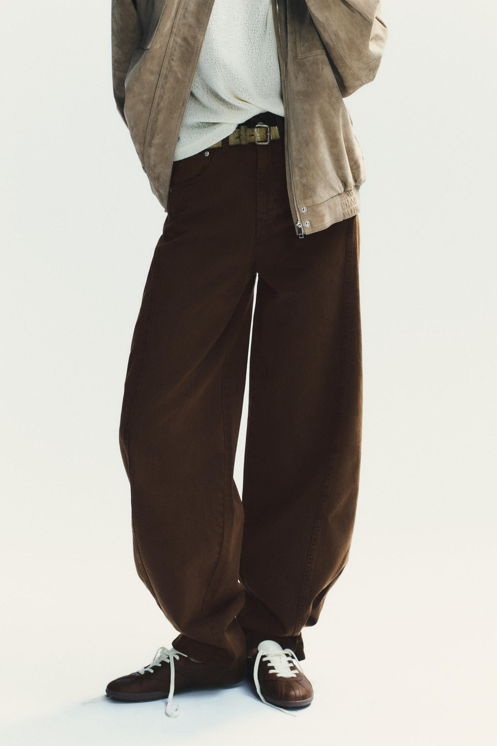 TRF BAGGY BALLOON MID-WAIST JEANS - Zara фото 2