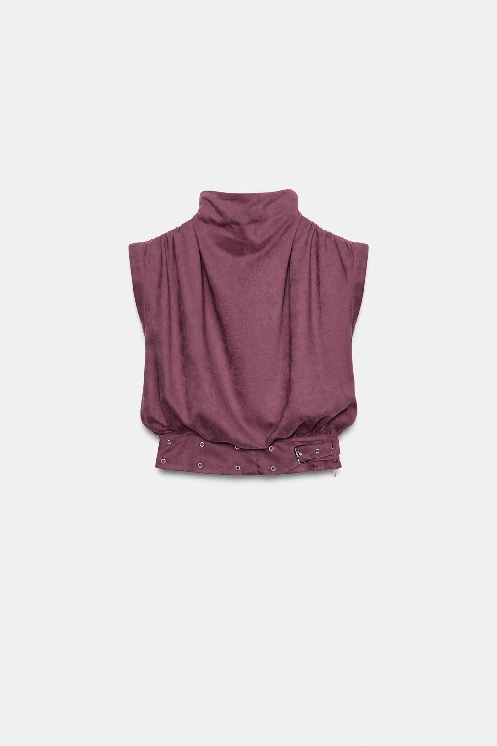 FAUX SUEDE BUCKLE TOP - Zara фото 6