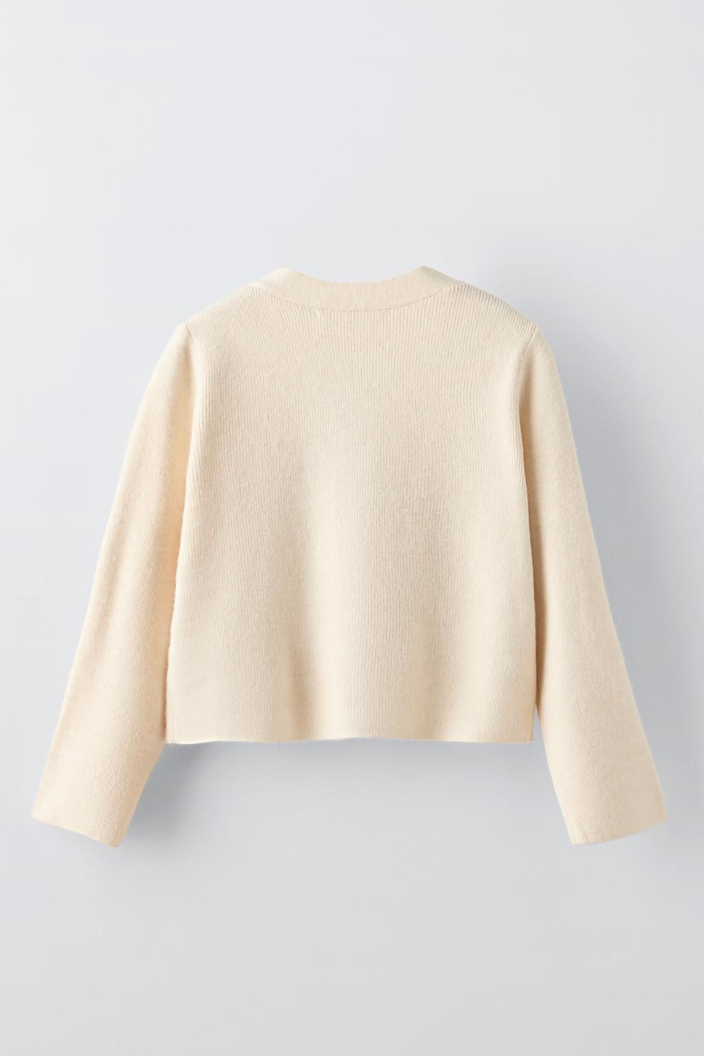 KNIT CARDIGAN WITH BOWS - Zara фото 2