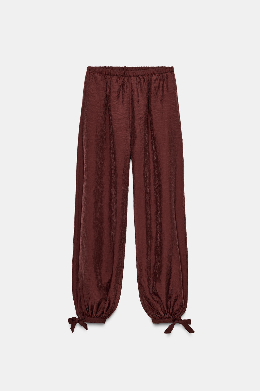 ZW COLLECTION TIE WAIST BLOOMER TROUSERS - Zara фото 5